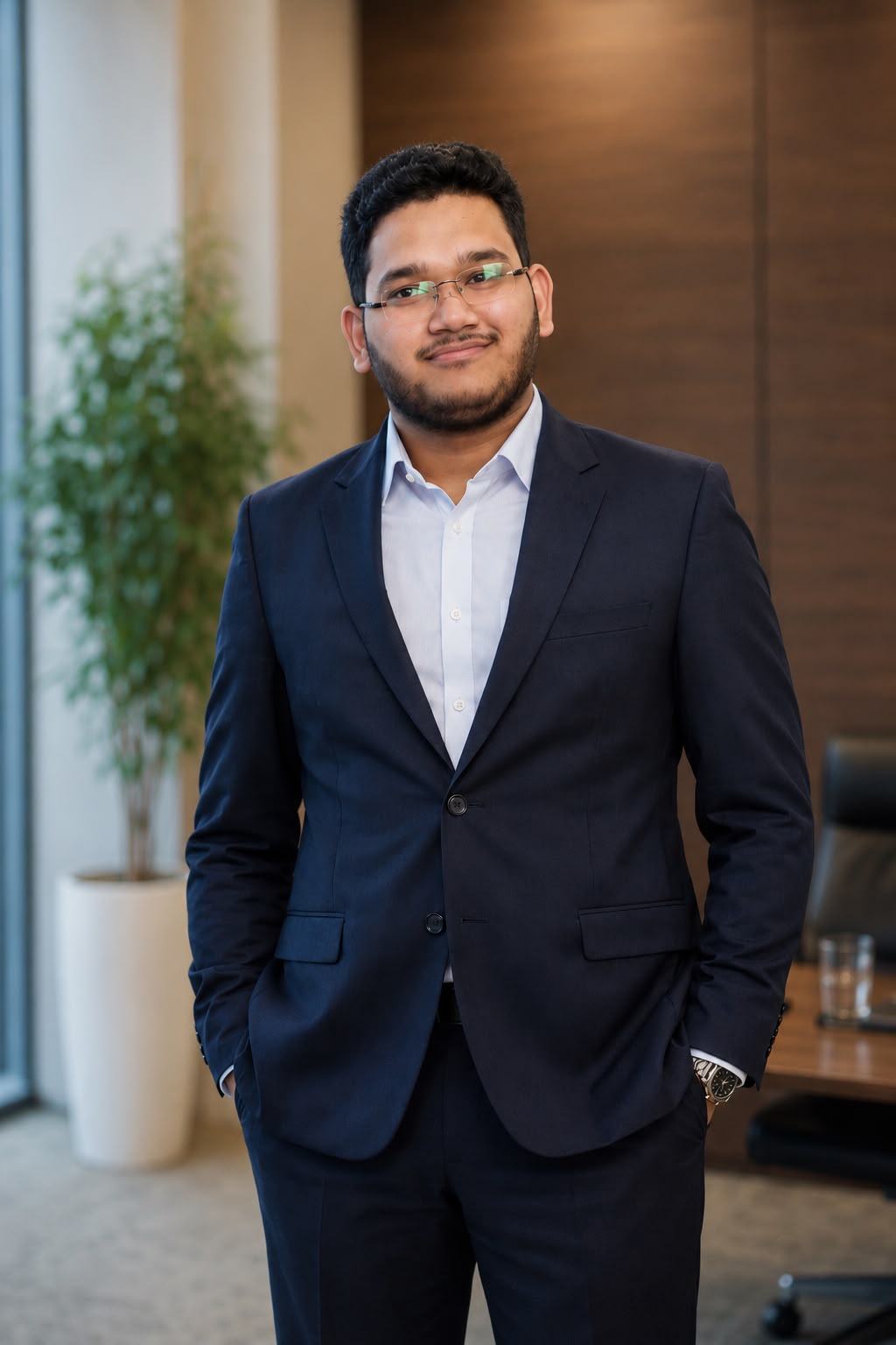 Mohammad Abubakar Siddiqui, founder of DigitalyMarket, standing in a professional setting